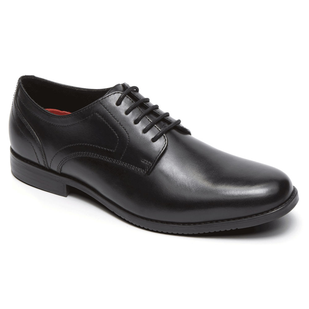 Rockport Mens Style Purpose Plain Toe - Oxfords Black - KEB517249